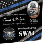 Police SWAT Cremation Urn - Thin Blue Line