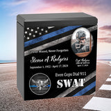 Police SWAT Cremation Urn - Thin Blue Line