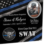 Police SWAT Cremation Urn - Thin Blue Line