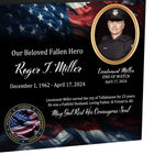 Uniformed & State Police Officer Cremation Urn -  USA Flag