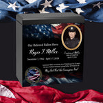 Uniformed & State Police Officer Cremation Urn -  USA Flag