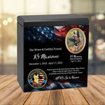 K-9 Officer Police Dog Cremation Urn - USA Flag