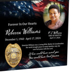 Police or Private Detective Cremation Urn - USA Flag