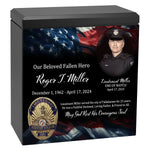 Uniformed & State Police Officer Cremation Urn -  USA Flag