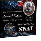 Police SWAT Cremation Urn - USA Flag