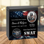 Police SWAT Cremation Urn - USA Flag
