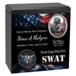 Police SWAT Cremation Urn - USA Flag