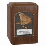 Major Sports & Fire Fighter Plaque Adult Wood Cremation Urns - Free Engraving