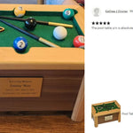 Pool Table & Billiards Cremation Urn - Hand Made USA Gaming Table Urn