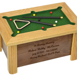 Pool Table & Billiards Cremation Urn - Hand Made USA Gaming Table Urn