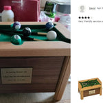 Pool Table & Billiards Oversized Adult Cremation Urn - Hand Made USA Gaming Table Urn
