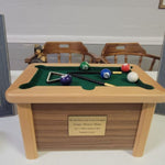 Pool Table & Billiards Cremation Urn - Hand Made USA Gaming Table Urn