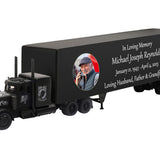 Trailer Cremation Urn & POW MIA Peterbilt 379 Truck Décor 