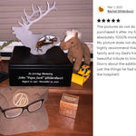 Proud Spirit Elk Lucite Art Cremation Urn 