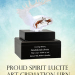 Proud Spirit Elk Lucite Art Cremation Urn 