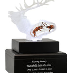 Proud Spirit Elk Lucite Art Cremation Urn 