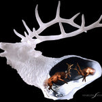 Proud Spirit Elk Lucite Art Cremation Urn 