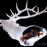 Proud Spirit Elk Lucite Art Cremation Urn 