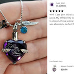Purple Always & Forever Heart Stainless Ash Urn - Love Charms™ Option