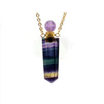 Purple Rainbow Crystal Ash Necklace Urn - Love Charms® Option