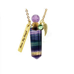 Purple Rainbow Crystal Ash Necklace Urn - Love Charms® Option