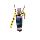 Purple Rainbow Crystal Ash Necklace Urn - Love Charms® Option