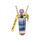 Purple Rainbow Crystal Ash Necklace Urn - Love Charms® Option