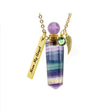 Purple Rainbow Crystal Ash Necklace Urn - Love Charms® Option