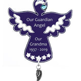 Guardian Angel Wing Urn Ornament - Birthstone Option