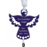 Guardian Angel Wing Urn Ornament - Birthstone Option
