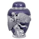 Wings of an Angel Purple Adult Urn - Pro Laser Engraving - Burial Vault Option