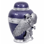Wings of an Angel Purple Adult Urn - Pro Laser Engraving - Burial Vault Option