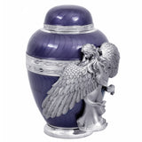 Wings of an Angel Purple Adult Urn - Pro Laser Engraving - Burial Vault Option