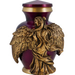Wings of an Angel Golden Purple Keepsake Urn