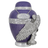 Wings of an Angel Purple Adult Urn - Pro Laser Engraving - Burial Vault Option
