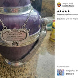 Wings of an Angel Purple Adult Urn - Pro Laser Engraving - Burial Vault Option