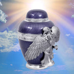 Wings of an Angel Purple Adult Urn - Pro Laser Engraving - Burial Vault Option