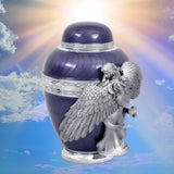 Wings of an Angel Purple Adult Urn - Pro Laser Engraving - Burial Vault Option