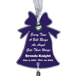 A Bell Rings Angel Wing Urn Ornament - Birthstone Option