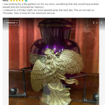 Wings of an Angel Golden Purple Adult Urn - Pro Laser Engraving - Burial Vault Option