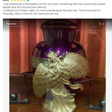 Wings of an Angel Golden Purple Adult Urn - Pro Laser Engraving - Burial Vault Option