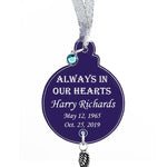 Christmas Bulb Angel Wing Urn Ornament - Birthstone Option
