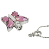 Purple Butterfly Crystal Ash Urn Pendant