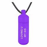 Purple Capsule Ash Urn Pendant