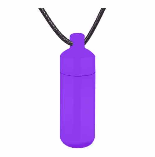 Purple Capsule Ash Urn Pendant