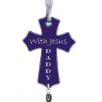 Cross Wing Urn Ornament - Birthstone Option