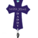 Cross Wing Urn Ornament - Birthstone Option