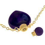 Purple Crystal Heart Cremation Jewelry Ash Necklace Urn - Love Charms® Option