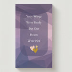 Purple Crystal Photo Memorial Cards - Funeral  Cards - Celebration of Life Cards