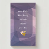 Purple Crystal Photo Memorial Cards - Funeral  Cards - Celebration of Life Cards